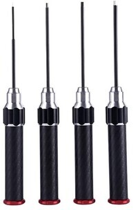 German Titanium Steel Hex Screwdriver Set with Carbon Fiber Handles